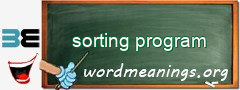 WordMeaning blackboard for sorting program